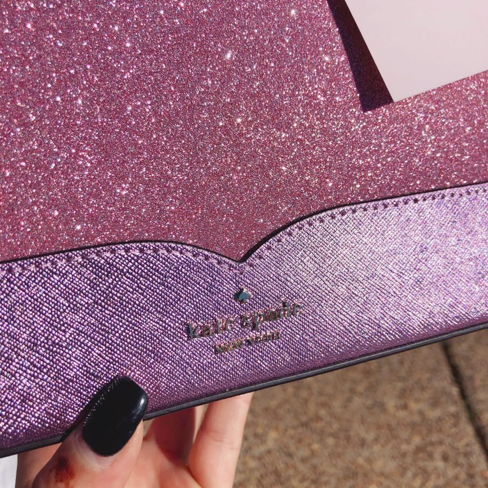 kate spade lola glitter satchel wristlet set - Picture 10 of 13